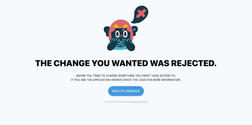 Rails custom error page